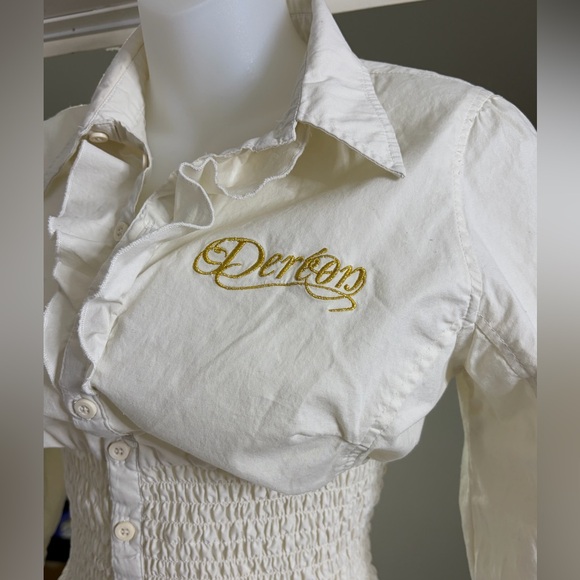 Deréon Cream Button-Down Top - Picture 2 of 6